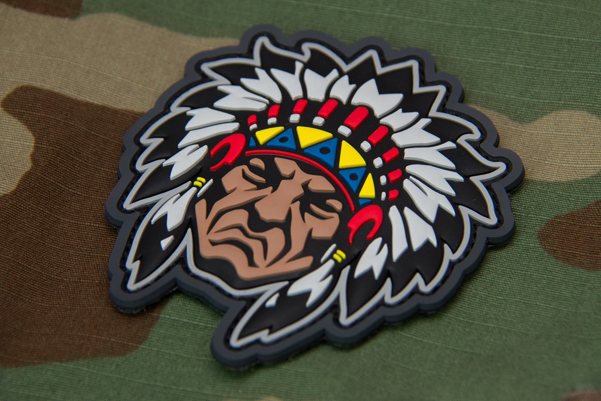 Native American Warrior Head 1 Morale Patch
