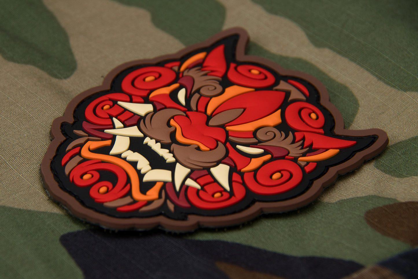 Foo Dog Head1 PVC Morale Patch