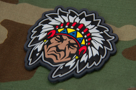 Native American Warrior Head 1 Morale Patch